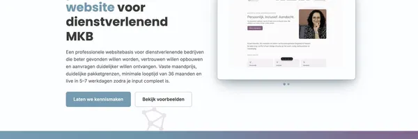 FreshConnected Studio website gebouwd op het eigen platform