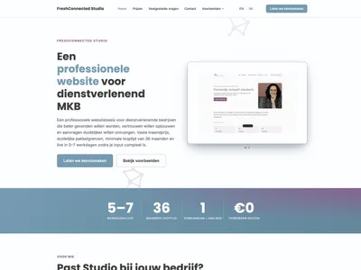FreshConnected Studio website gebouwd op het eigen platform – Website