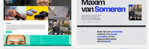 Maxim van Someren website redesign in ontwikkeling