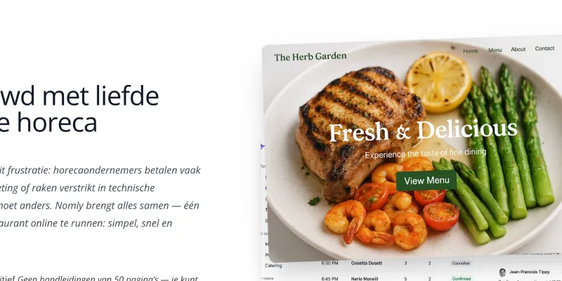 Nomly platform voor restaurants in ontwikkeling – Platform
