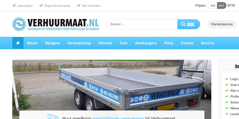 Verhuurmaat-suite – één order- en verhuurplatform achter meerdere merken – Platform